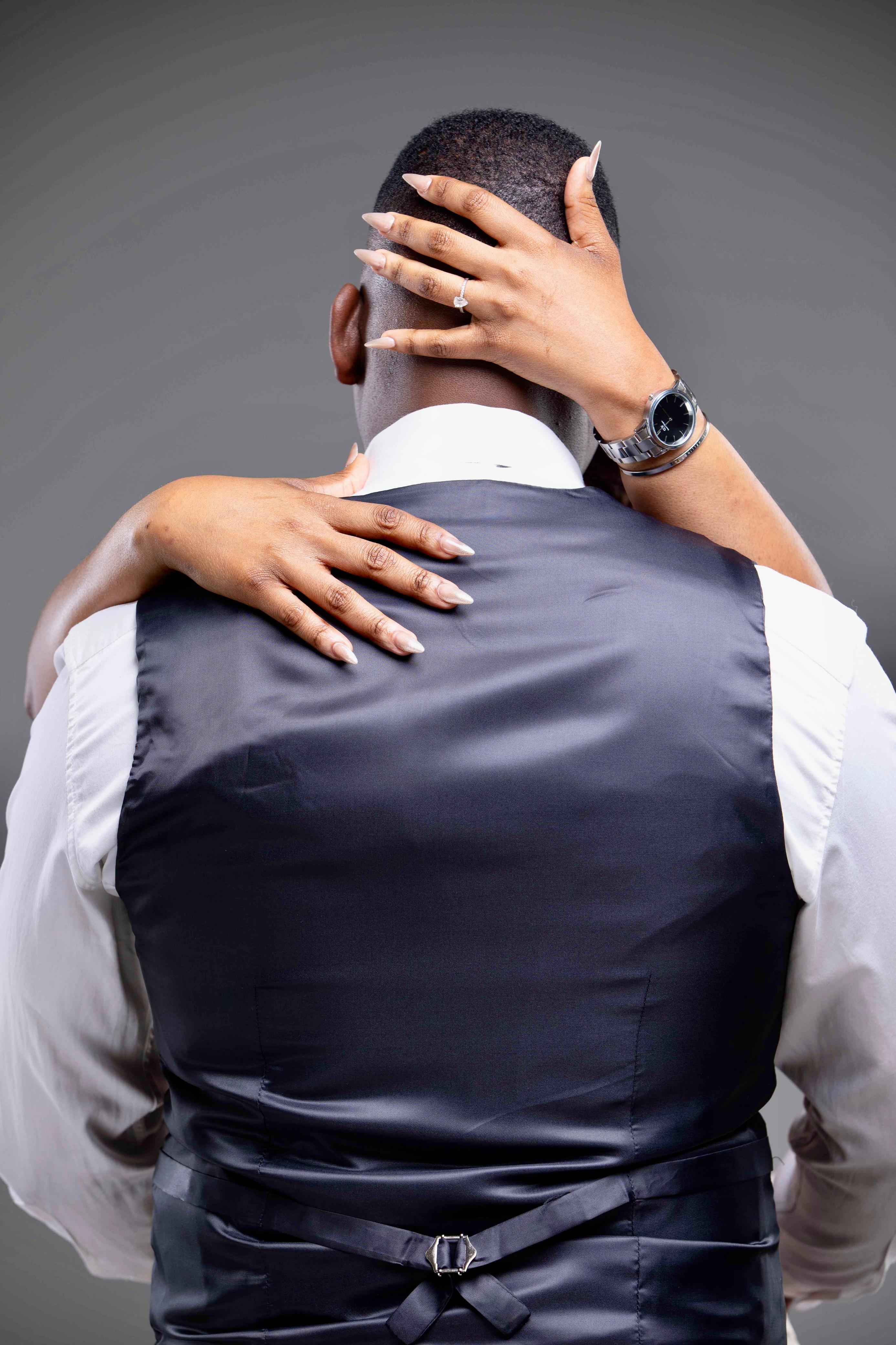 Boitumelo and Boitshepo embrace